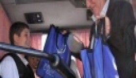 Başkandan öğrencilere trafik seti