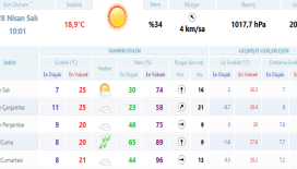 5 günlük Ankara hava durumu