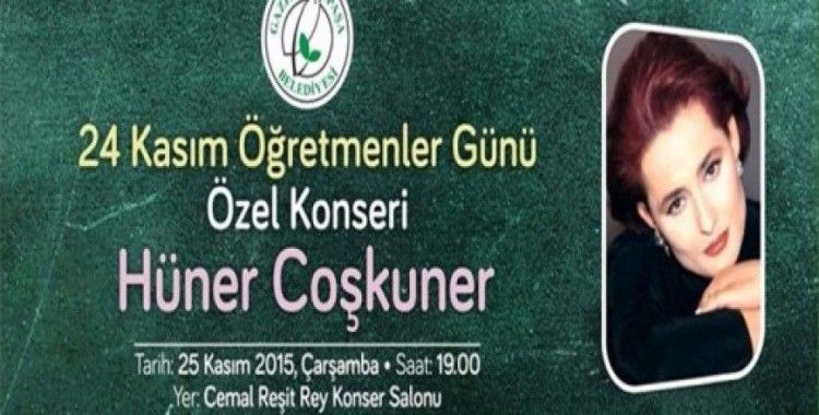 Öğretmenlere özel Hüner Coşkuner konseri