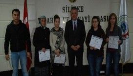 Silifke'de girişimcilik eğitimi alanlara sertifika