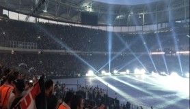 Beşiktaş'ın şampiyonluk kutlamalarında Galatasaray marşı çaldı