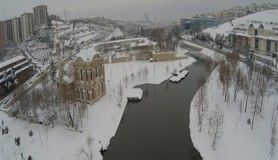 İstanbul gökyüzünden pamuklara sarılmış gibi görülüyor