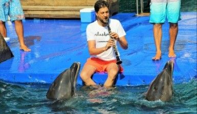 Yunuslar klarnete eşlik etti