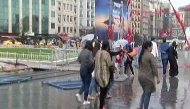 Taksim savaş alanına döndü, Kapalıçarşı’yı su bastı