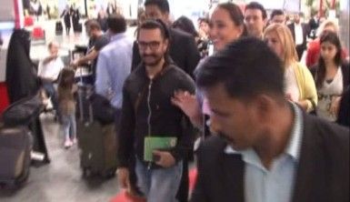 Havalimanında Aamir Khan izdihamı