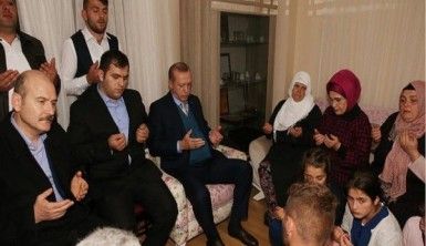 Cumhurbaşkanı Erdoğan, şehit Eren Bülbül'ün ailesini ziyaret etti