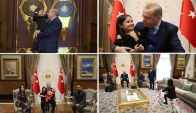 Erdoğan o minik hayranıyla bir araya geldi