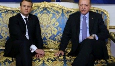 Erdoğan Macron’la görüştü