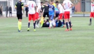 Amatör Küme maçında gergin anlar