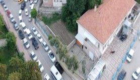 Bin polisli uyuşturucu operasyonu drone ile böyle görüntülendi