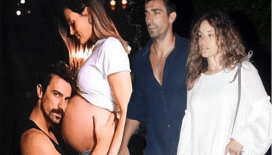 İbrahim Çelikkol ve eşinden doğum öncesi son poz