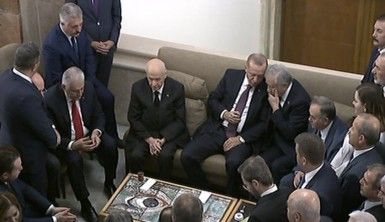 Cumhurbaşkanı Erdoğan, MHP lideri Bahçeli ile görüştü