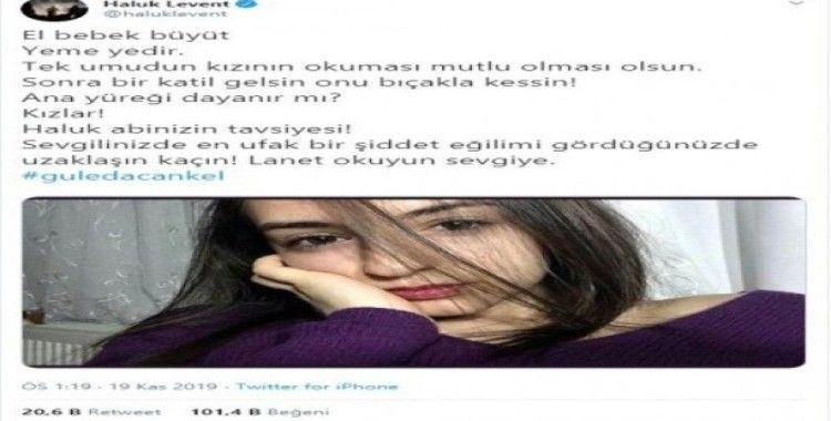 Sanatçı Haluk Levent’ten genç kızlara ‘Güleda’ mesajı