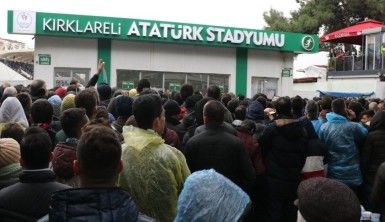 Kırklareli halkı maça akın etti