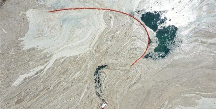 Caddebostan Sahili'nde müsilaj temizliğine başlandı