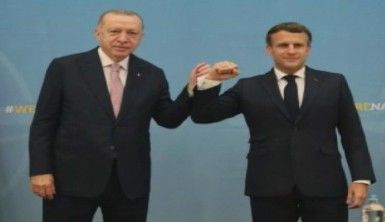 Cumhurbaşkanı Erdoğan, Fransa Cumhurbaşkanı Macron ile görüştü