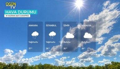 Yarın kara ve denizlerimizde hava nasıl olacak? 19 Haziran 2021 Cumartesi