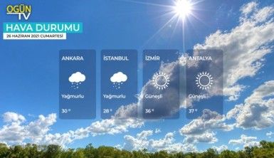 Yarın kara ve denizlerimizde hava nasıl olacak? 26 Haziran 2021 Cumartesi