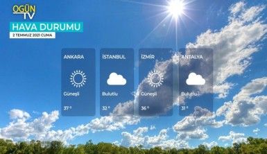 Yarın kara ve denizlerimizde hava nasıl olacak? 2 Temmuz 2021 Cuma