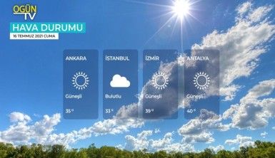 Yarın kara ve denizlerimizde hava nasıl olacak? 16 Temmuz 2021 Cuma