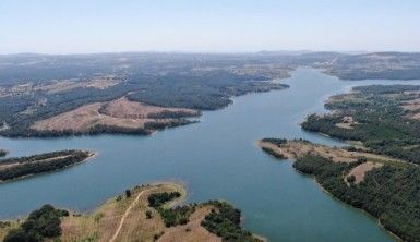 Son 10 yılın en yüksek seviyesine ulaşan Ömerli Barajı havadan görüntülendi