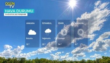 Yarın kara ve denizlerimizde hava nasıl olacak? 19 Ağustos 2021 Perşembe