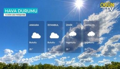 Yarın kara ve denizlerimizde hava nasıl olacak? 14 Ekim 2021 Perşembe