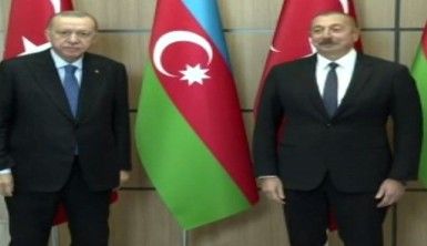 Cumhurbaşkanı Erdoğan, Azerbaycan Cumhurbaşkanı Aliyev ile görüştü