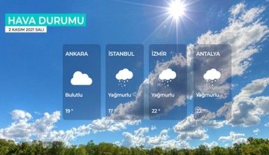 Yarın kara ve denizlerimizde hava nasıl olacak? 2 Kasım 2021 Salı