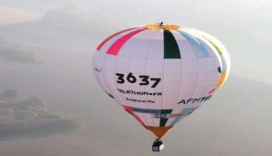 Fransa'da sıcak hava balonunda dünya rekoru