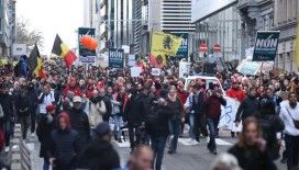 Belçika'da salgın tedbirleri protesto edildi