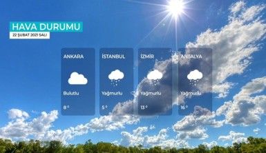 Yarın kara ve denizlerimizde hava nasıl olacak? 22 Şubat 2022 Salı