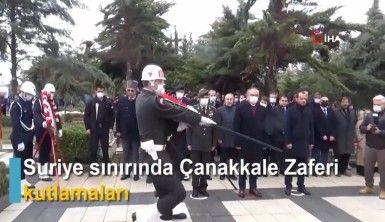 Suriye sınırında Çanakkale Zaferi kutlamaları