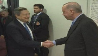 Cumhurbaşkanı Erdoğan, İtalya Başbakanı Mario Draghi ile bir araya geldi