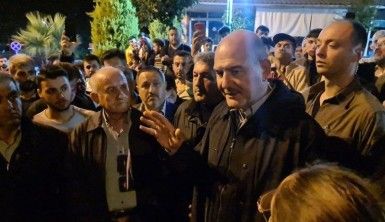 Bakan Soylu, selin ağır tahrip verdiği Kozcağız'da