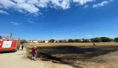 Çanakkale'de çocukların attığı torpil yangın çıkardı