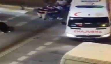 Hızlı gidiyor diye ambulans şoförüne küfretti, ortalık karıştı