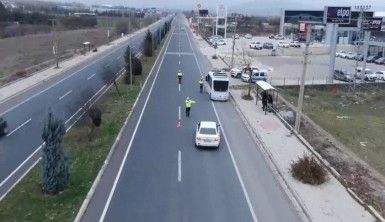 Elazığ'da dron destekli trafik denetimi