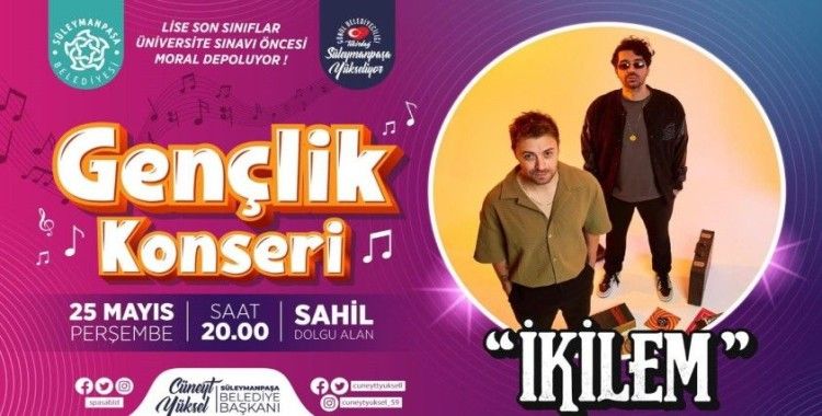 Süleymanpaşalı gençler Gençlik Konseri ile coşacak
