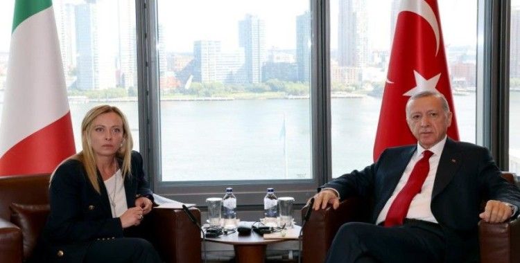 Cumhurbaşkanı Erdoğan, İtalya Başbakanı Meloni'yi kabul etti