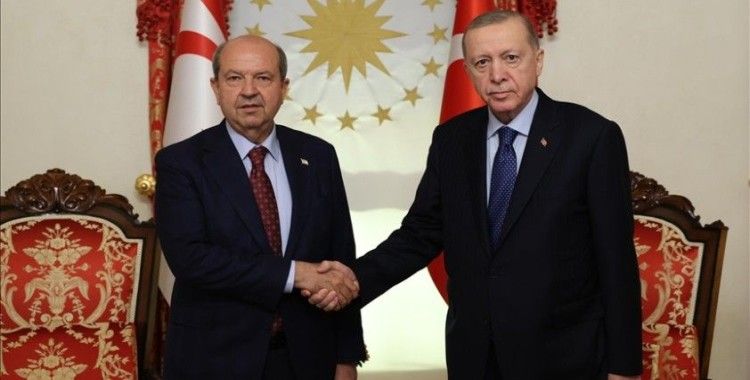 Cumhurbaşkanı Erdoğan, KKTC Cumhurbaşkanı Tatar ile görüştü