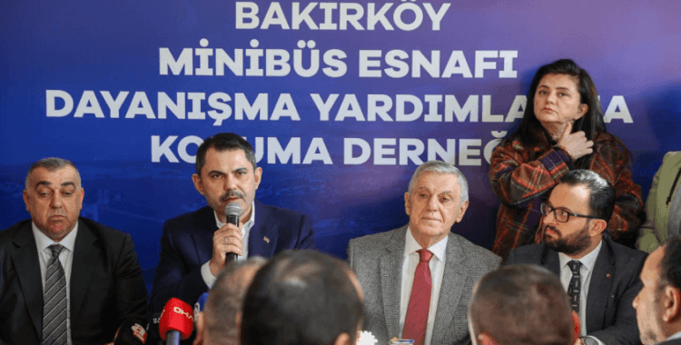 İBB Başkan adayı Kurum minibüs esnafını ziyaret etti