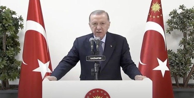 Cumhurbaşkanı Erdoğan: Gaziantep'te 14 bin konutumuzun yapımı hızla sürüyor