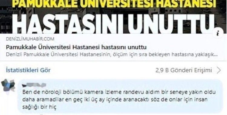 Aylardır bekleyen hastadan PAÜ Hastanesine tepki; “Onlar için insan sağlığı bir hiç”
