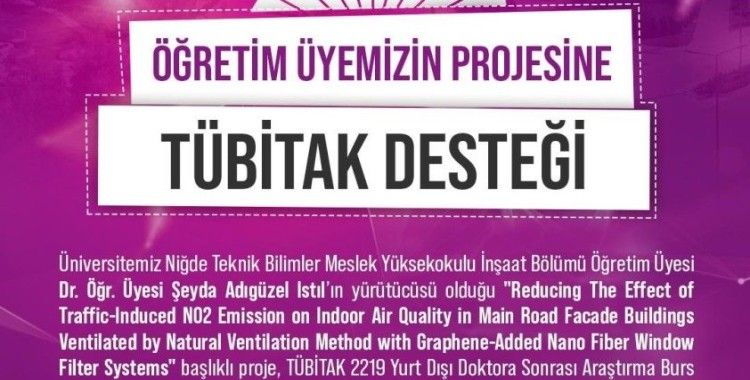 NÖHÜ öğretim üyesinin çevre sağlığına katkı sunacak projesine destek
