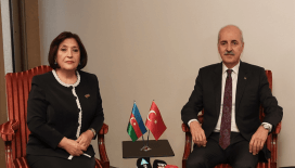 TBMM Başkanı Kurtulmuş, Azerbaycan Milli Meclis Başkanı Gafarova ile görüştü