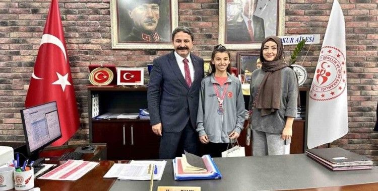 Avrupa ikincisi olan genç sporcudan İl Müdürü Kalın’a ziyaret
