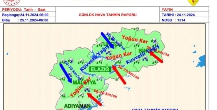 Meteorolojiden yoğun kar ve kuvvetli rüzgar uyarısı
