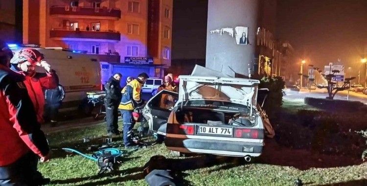 Balıkesir’de feci trafik kazası: 1 ölü
