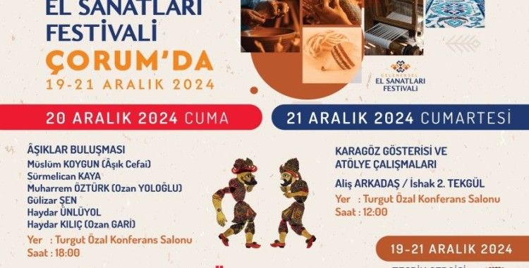 Geleneksel El Sanatları Festivali başlıyor